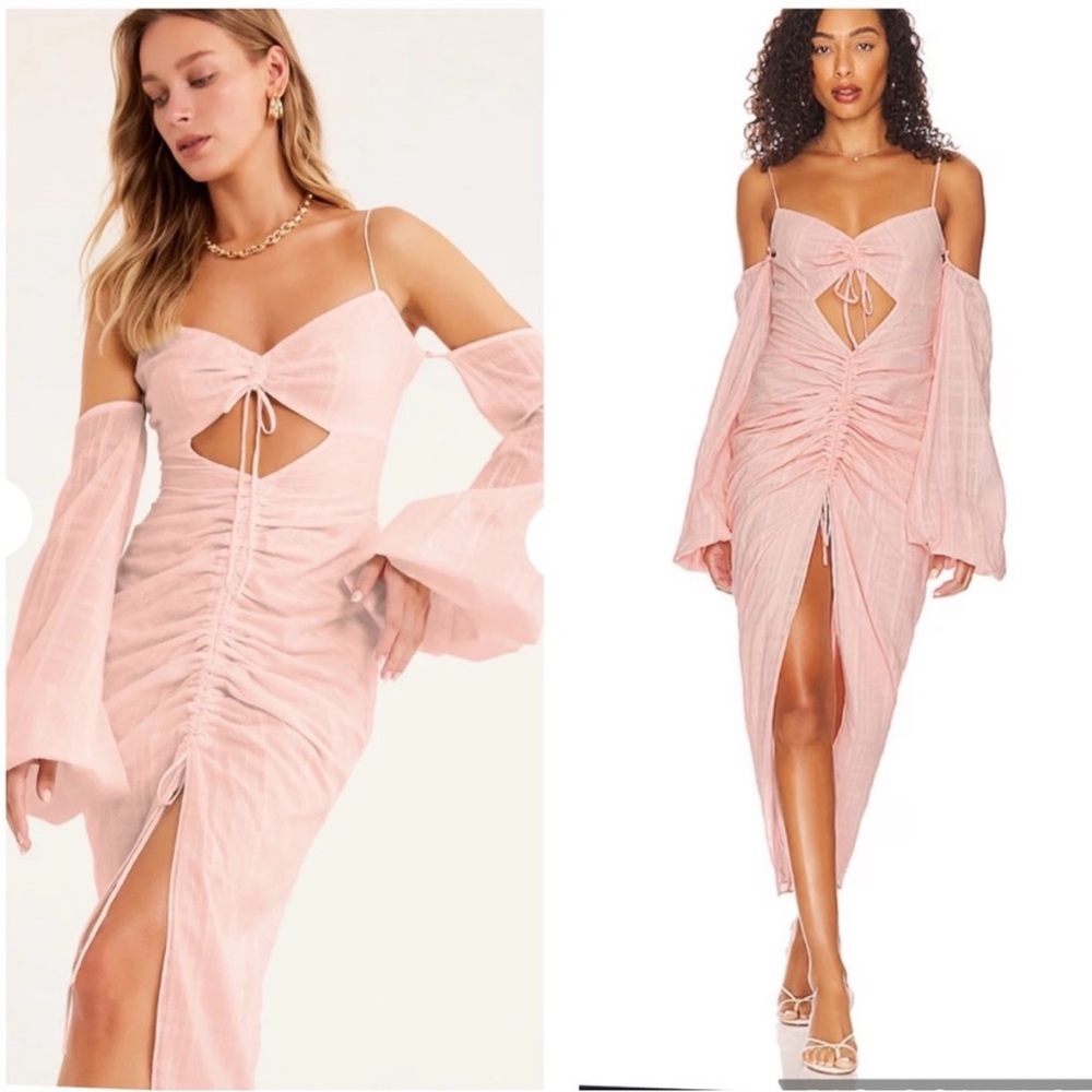 Rumer the Label Chloe Maxi in Pink Cut out Ruching‎ Small Revolve